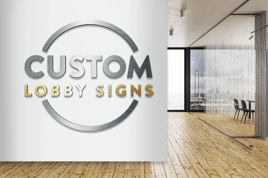 Custom Aluminum 3D Letters and Business Logo Lobby Sign
