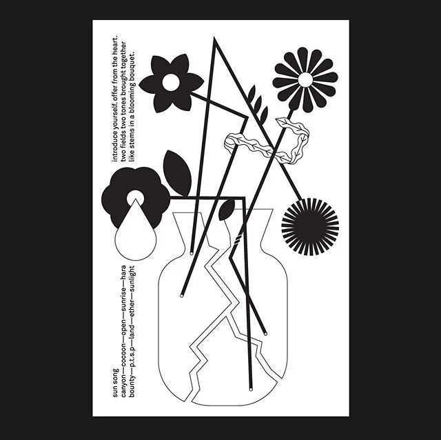 Sun Song posters just added to the shop 🌼 a poem about plant communication 🌻 design by @jeffersonc22 of @demodemodemo.me 🌞