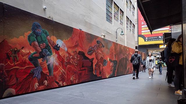 In Melbourne for PAX this weekend? Come peep this badass mural for DOOM Eternal we put up earlier in the week in Knox Place. @bethesda_anz #paxaus #doometernal #doom #pax #bethesda #razehell