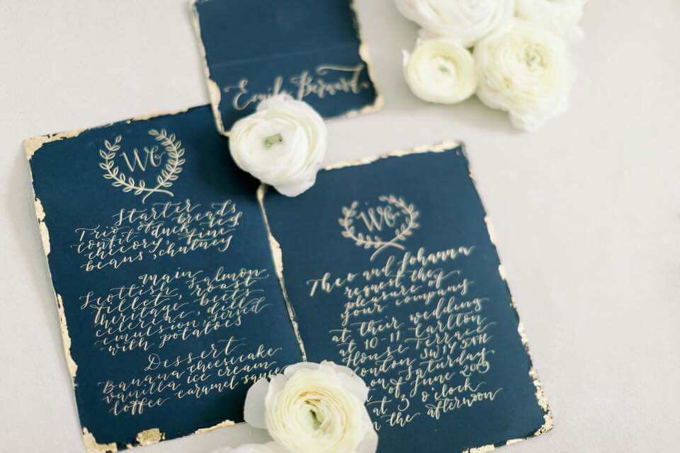 Spring wedding stationery