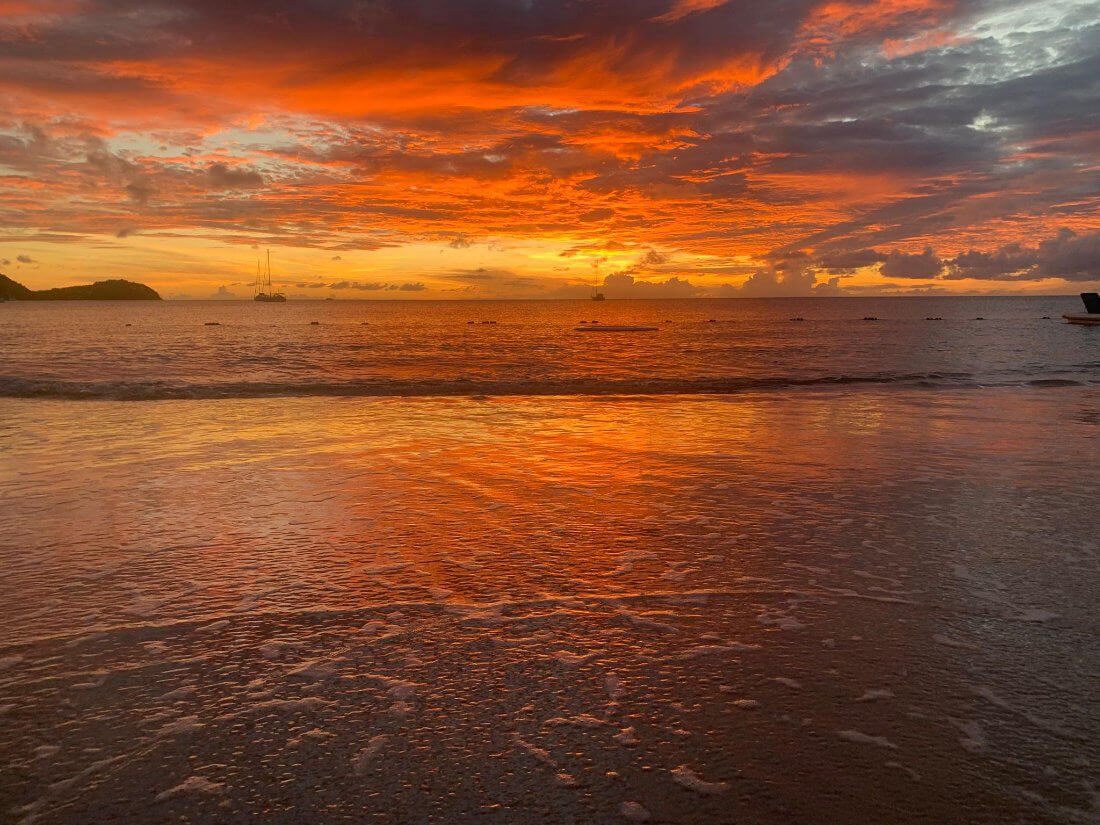st lucia sunset
