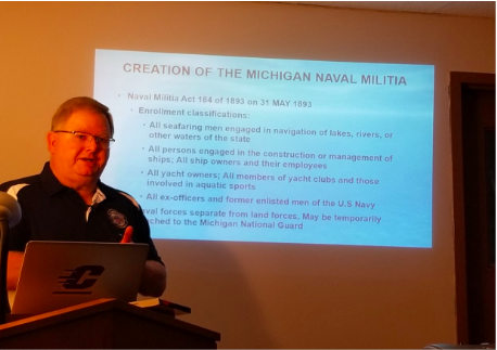  Presentation to the Battle Creek Regional History Museum on the development and growth of the U.S. Navy in Michigan. 
