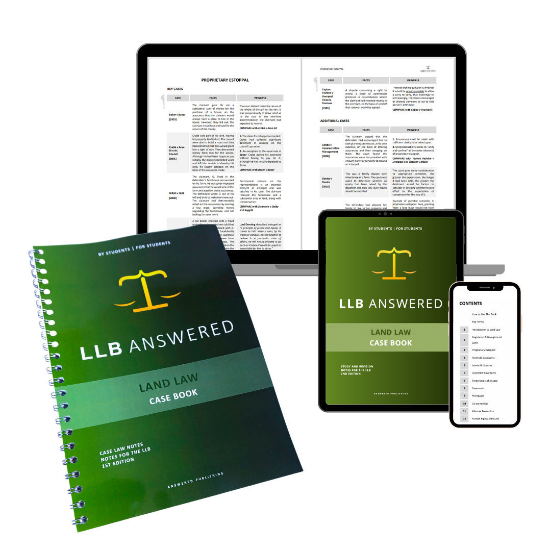 LLB Answered Land Law Case Book (202324 edition) — Law Answered