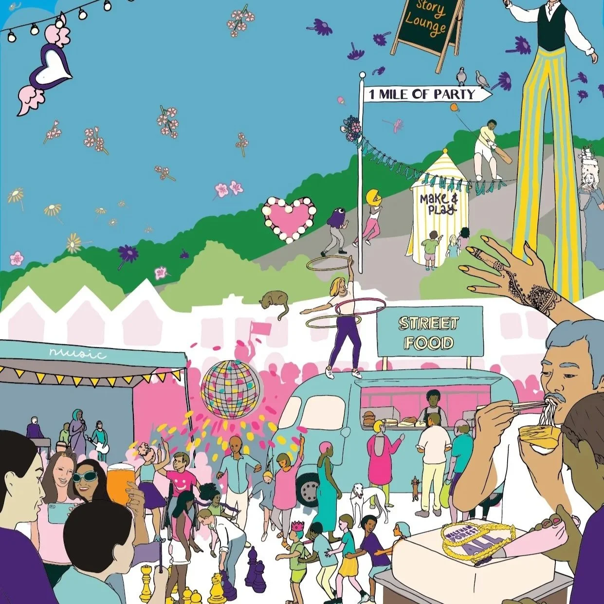 Mile Long Street Party for a London borough council