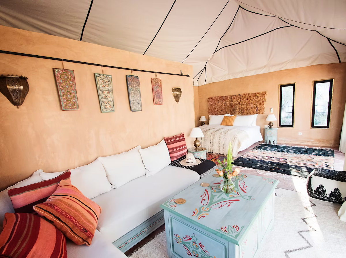 Bedroom yurt in Morocco