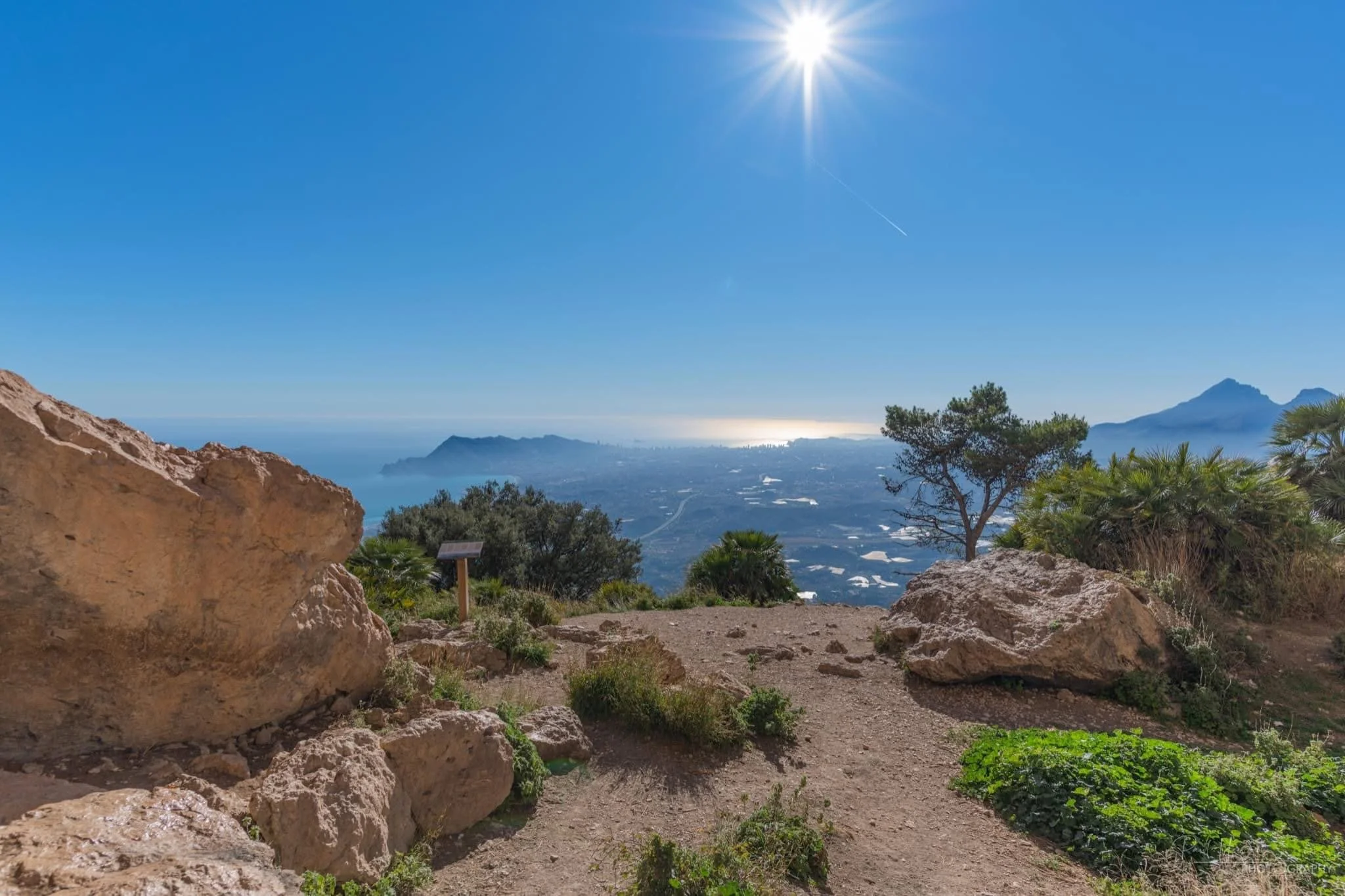 The view over the mountains near Alicante Spain