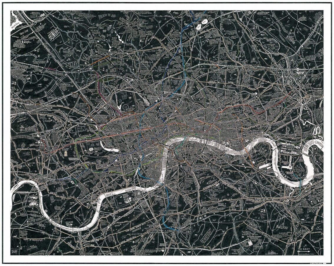 London Subterranea , 2012. Beneath our feet in London city, lie many mysteries, secret burials, and hidden treasures. The landmass that it occupies is a document constantly being re-written and each time leaving another layer of evidence behind.