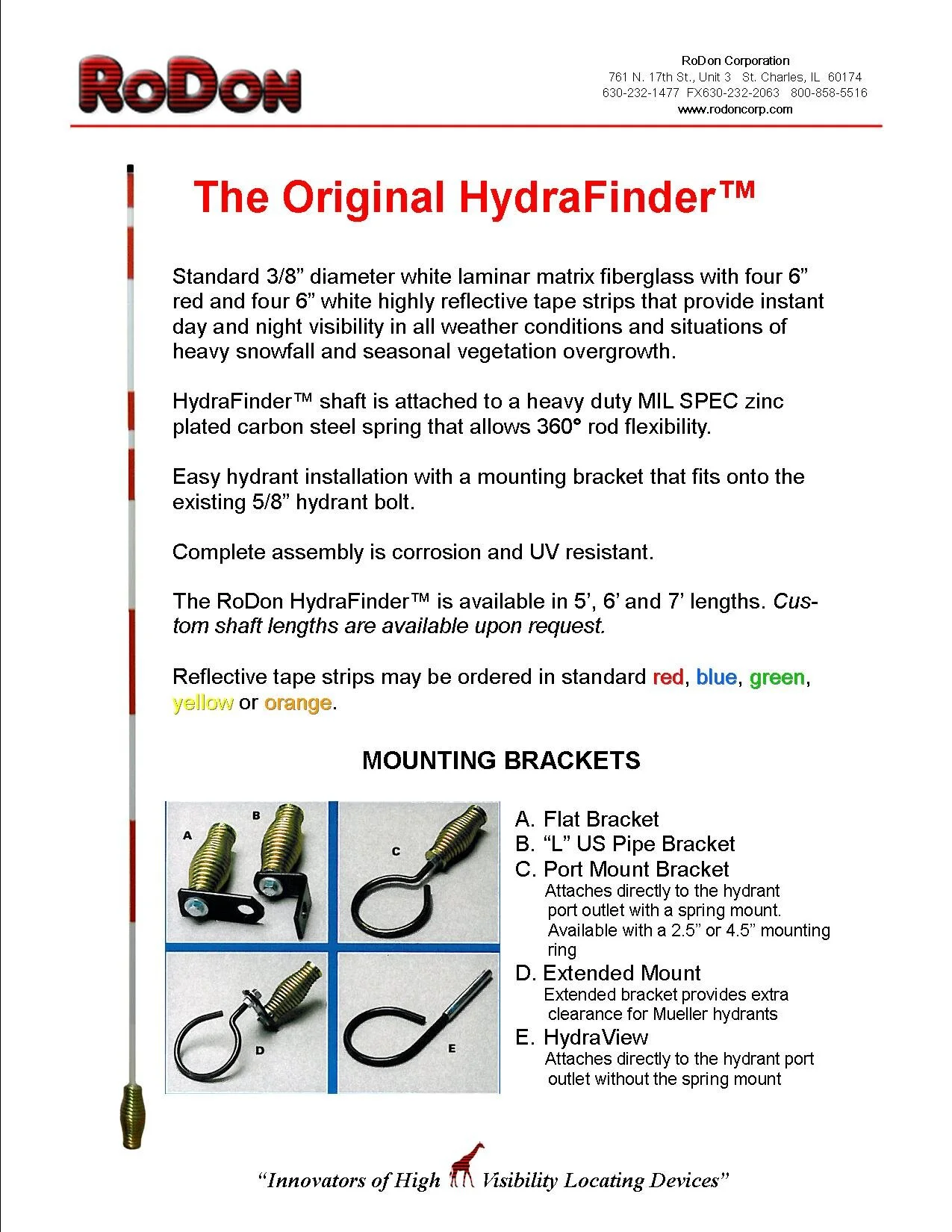 Tagging Hydrant Reflective Fire Hydrant Marker — RoDon Corporation