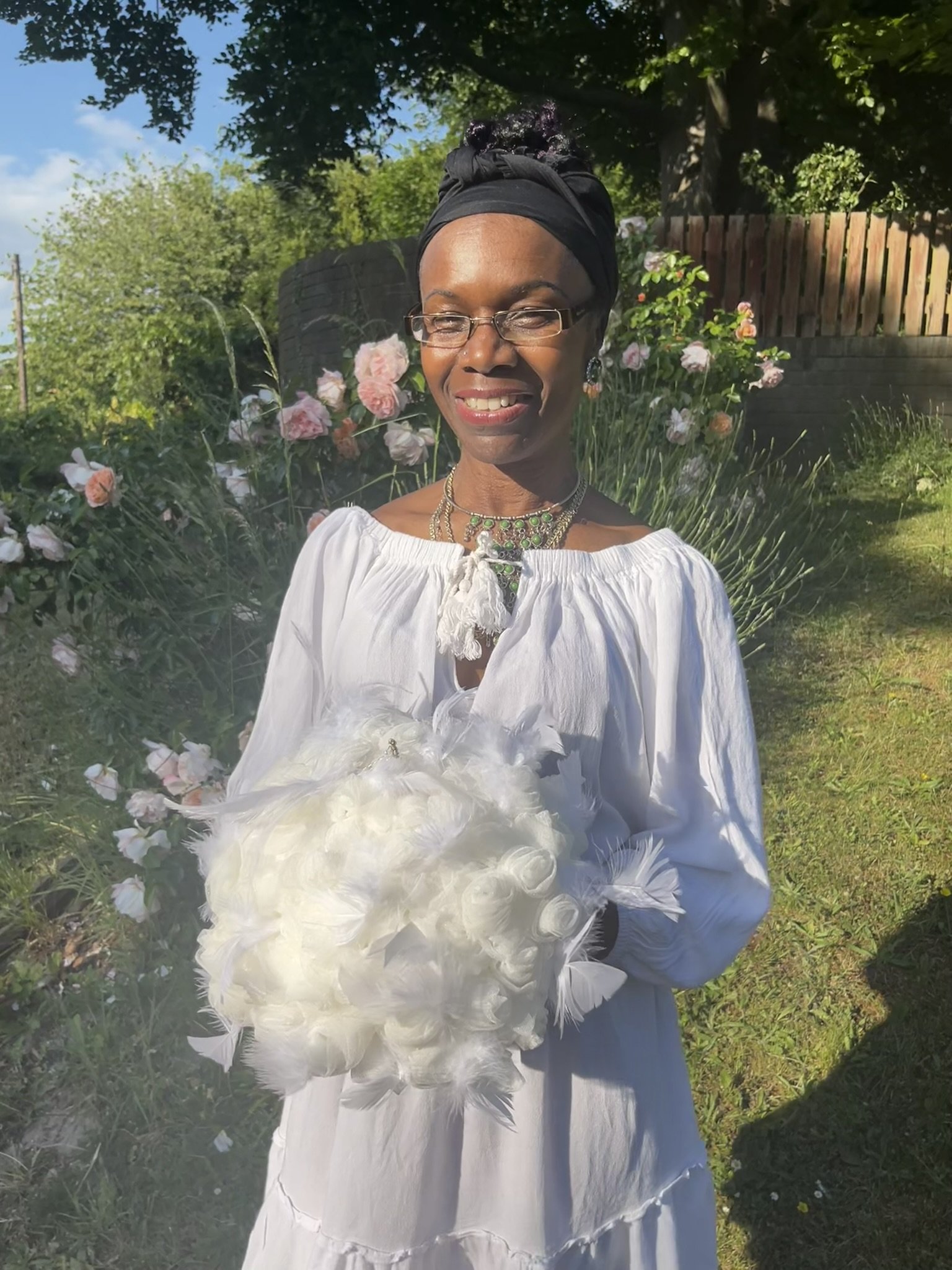 Modelling the handmade Deborah Lenorah Wedding Collection