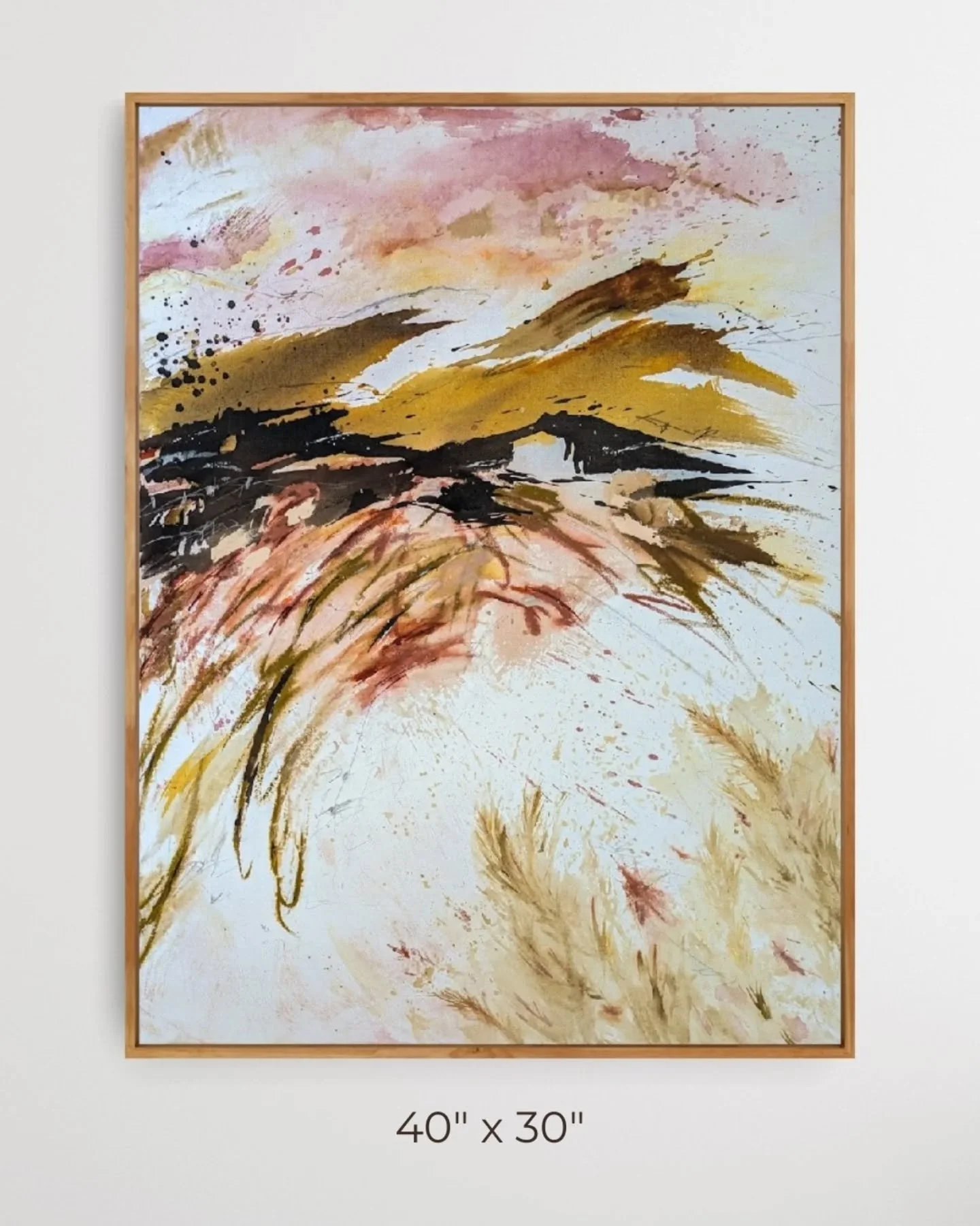 This 40x30 inch abstract landscape painting has been on quite a journey! I'll show you in a Reel how it went from a quick concept sketch, to a few studies, and now to the finished piece. For now though, here's the  final result of all of that behind-