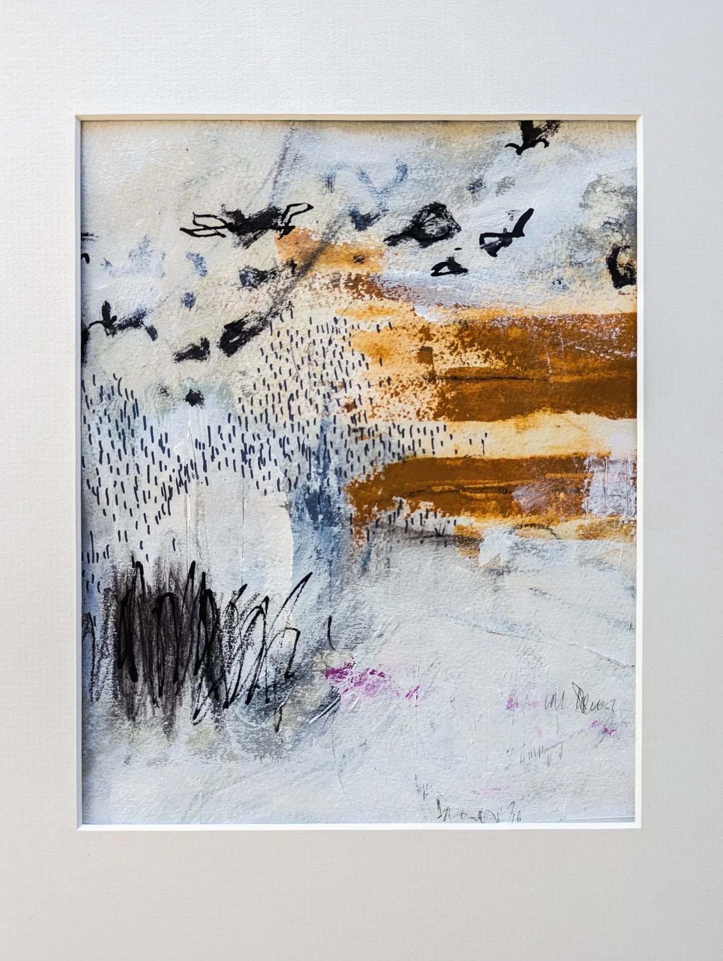 Here's the next piece in the bird migration story. If you missed it, here's what inspired the work:

The series tells the story of a brave flock of birds that must migrate during a season that comes with sunshine, storms, fog, snow, and rain. It begi