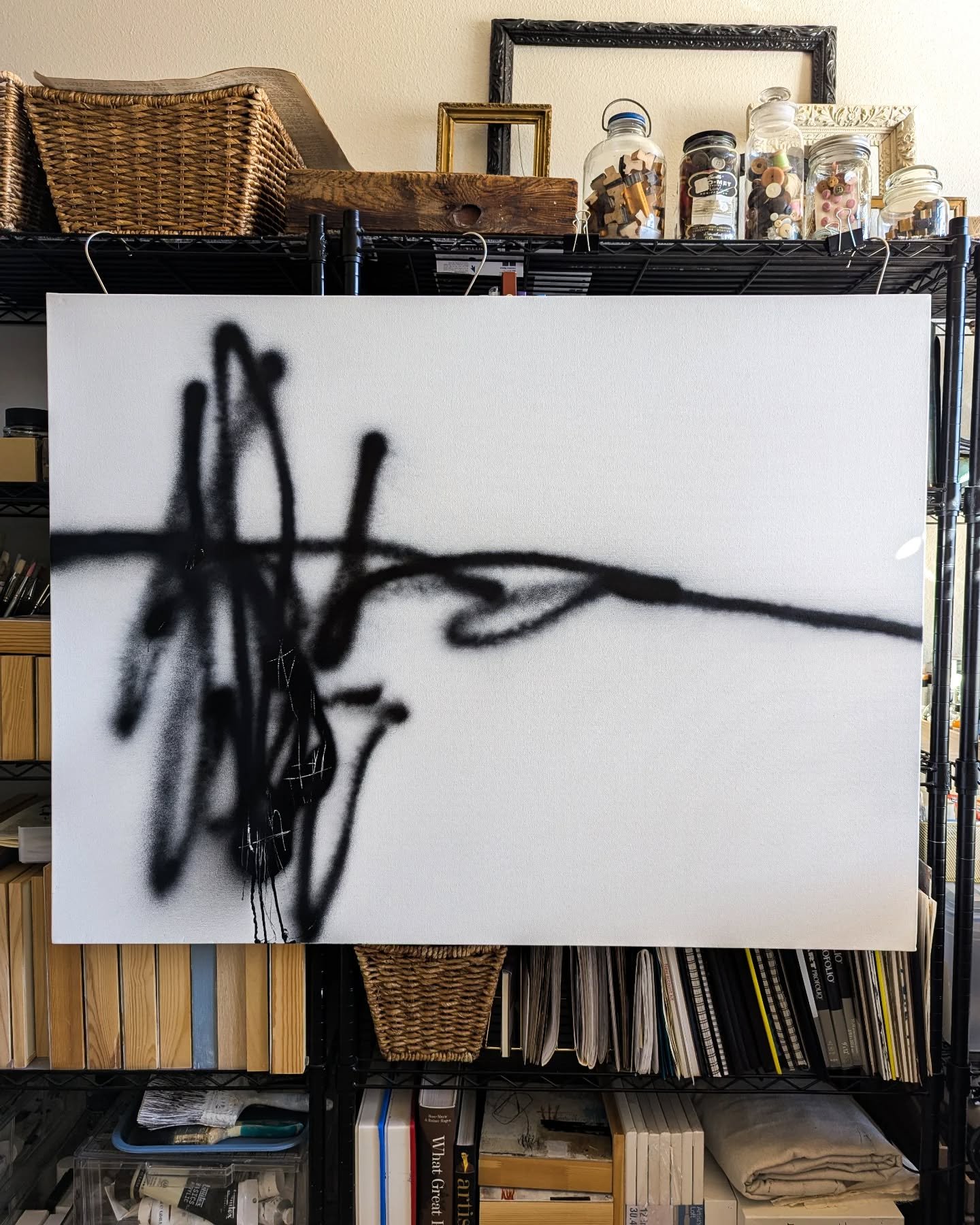 First layer on a new painting! I'm going bigger on this one - 36x48 inches.

#artworkinprogress #contemporaryart #artworklayers