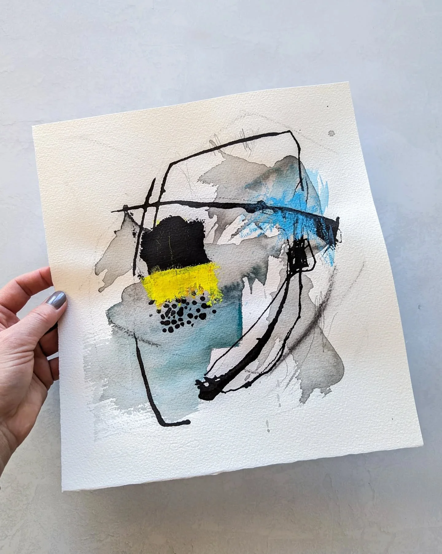 This painting is part of the series that I showed the process videos of. In them, I explored layering charcoal, acrylic ink, paint, pastel, and graphite. Each piece ended up with its own personality, yet all tell the story of exploration and hope.

I