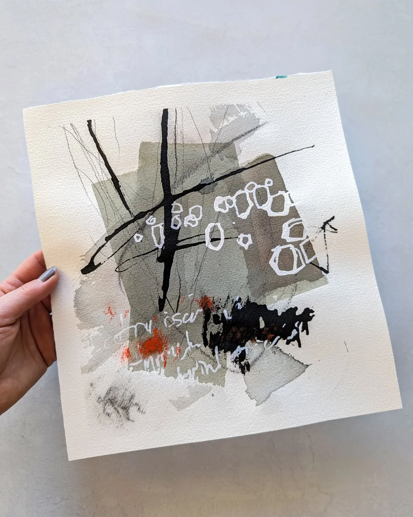 This painting is part of the series that I showed the process videos of. In them, I explored layering charcoal, acrylic ink, paint, pastel, and graphite. Each piece ended up with its own personality, yet all tell the story of exploration and hope.

I