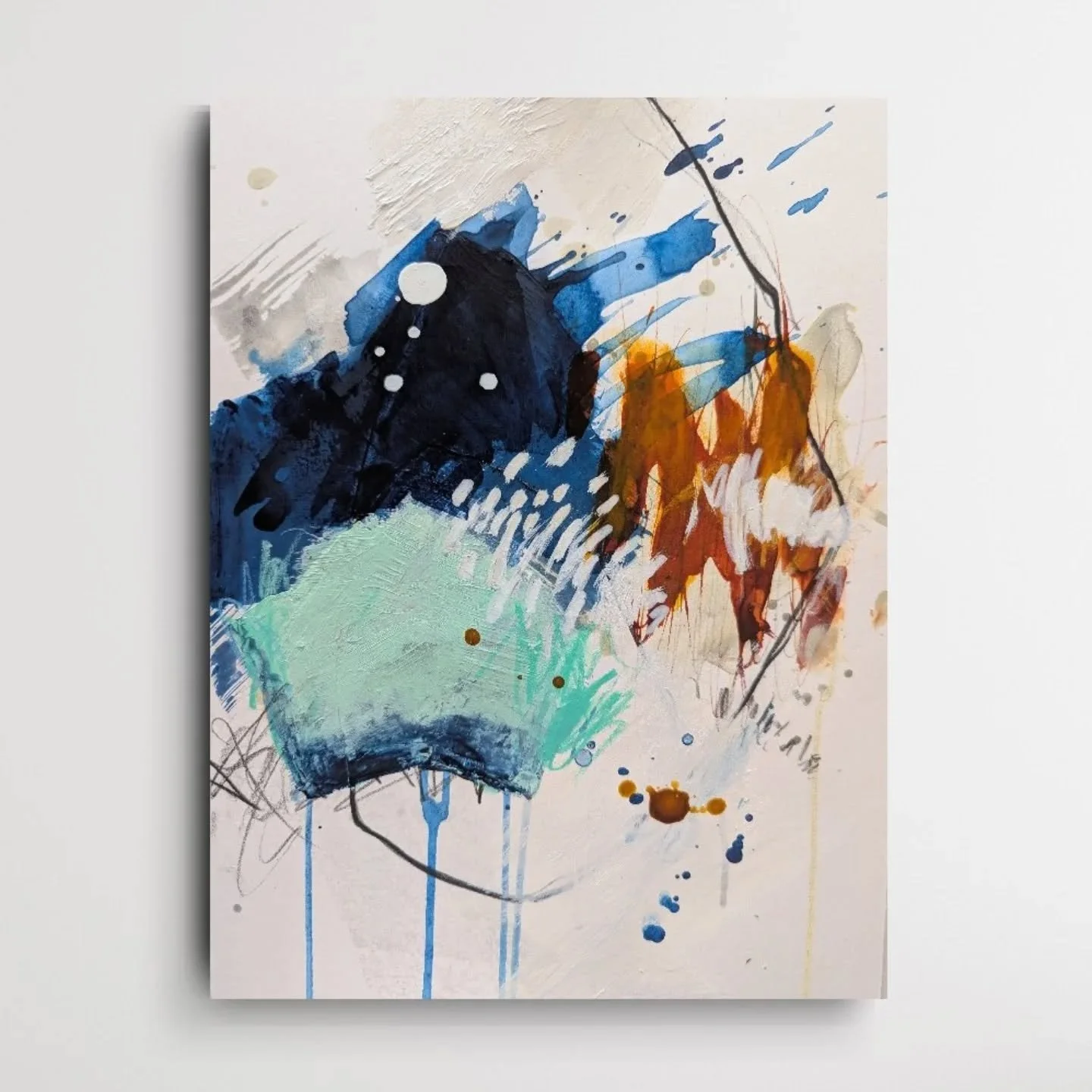 A smaller painting on paper that I'm considering scaling up to a large size on canvas. Should I do it?