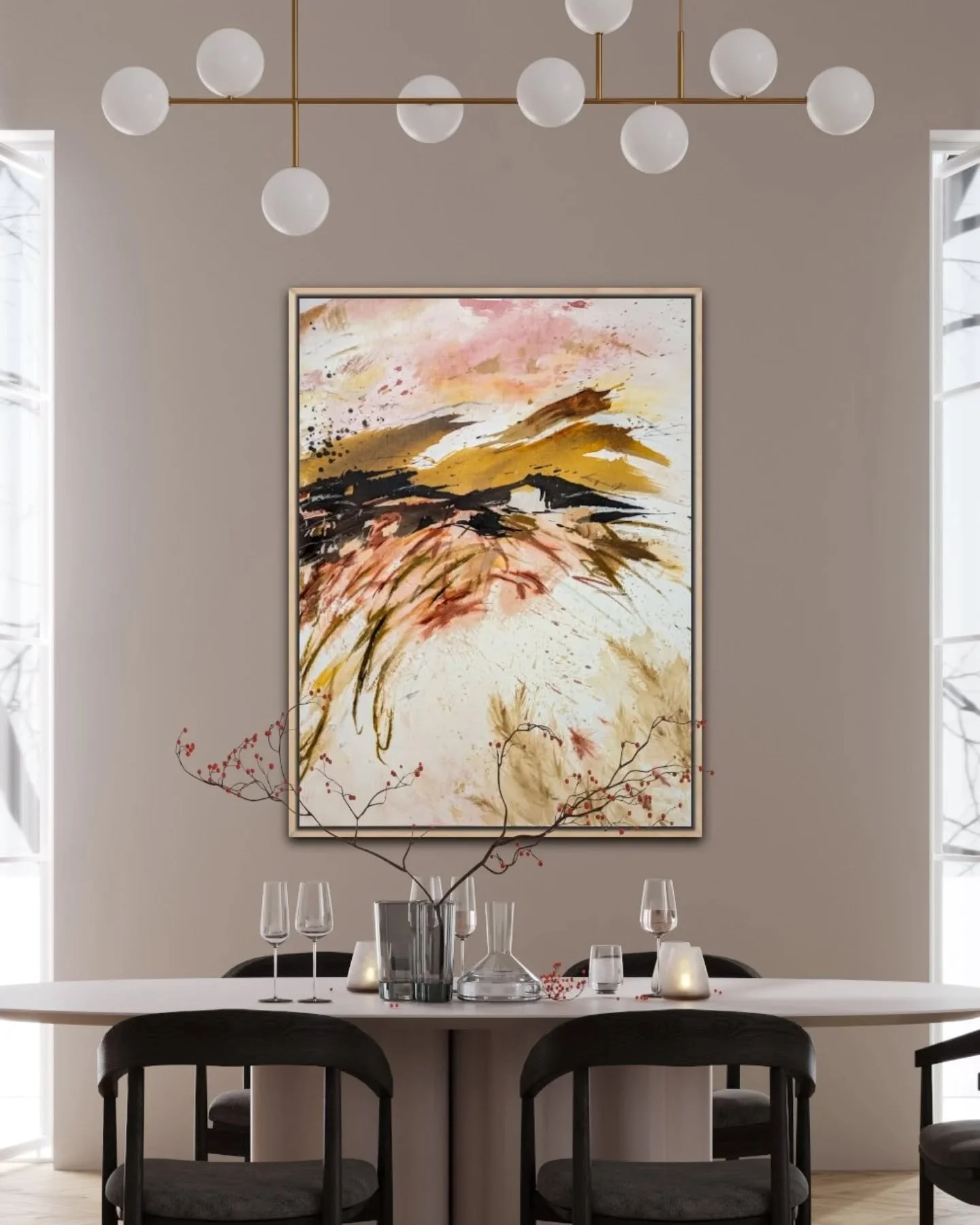 Remember this colorful landscape painting? I love this one so much and it still hasn't found its home. "Road Trip To Taos" tells the story of a wild drive my husband and I had on our way from Santa Fe to Taos. The beautiful Southwestern vis