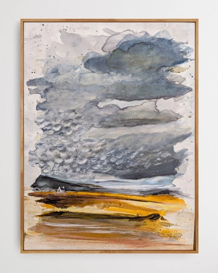 Mammatus clouds are some of my favorites and I had quite a bit of fun painting these.  I'm working on some smaller paintings for holiday shows later in the year and this year the theme seems to be clouds. Last year it was trees and I thought I might 