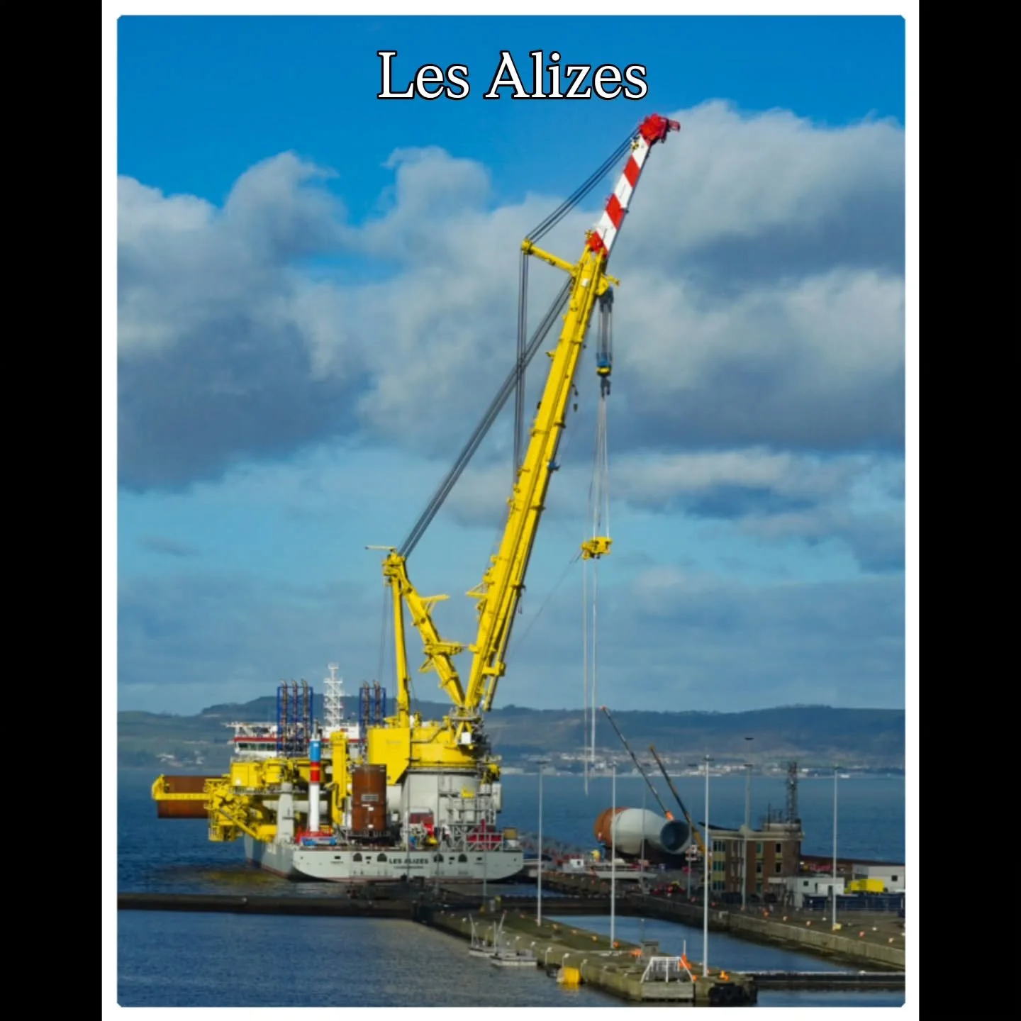 Les Alizes. The enormous crane currently lifting the monopiles for the offshore windfarm at inchcape.
.
.
#forthports #jandenul #inchcape #renewables #offshore