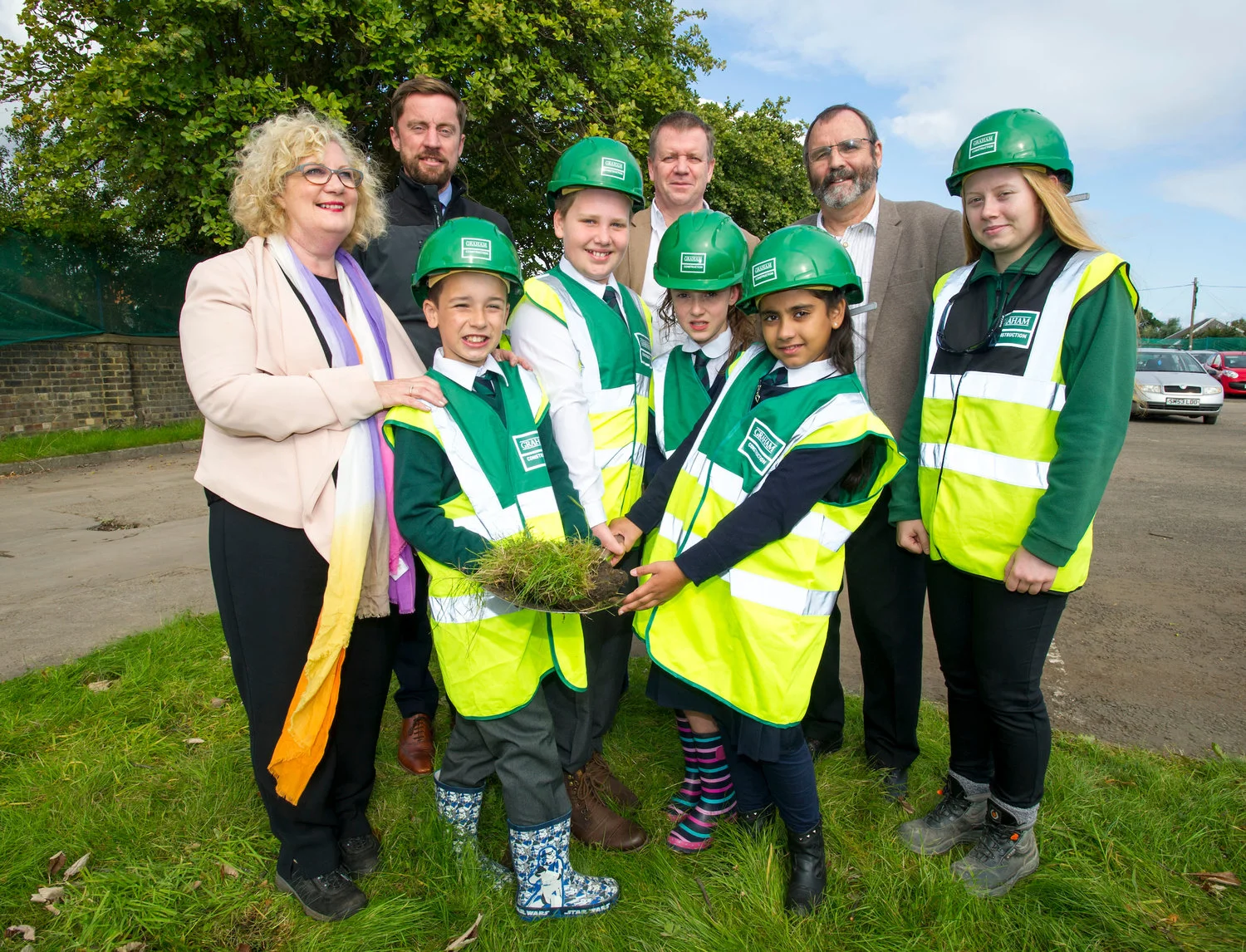 St John's Primary School 'sod cutting'