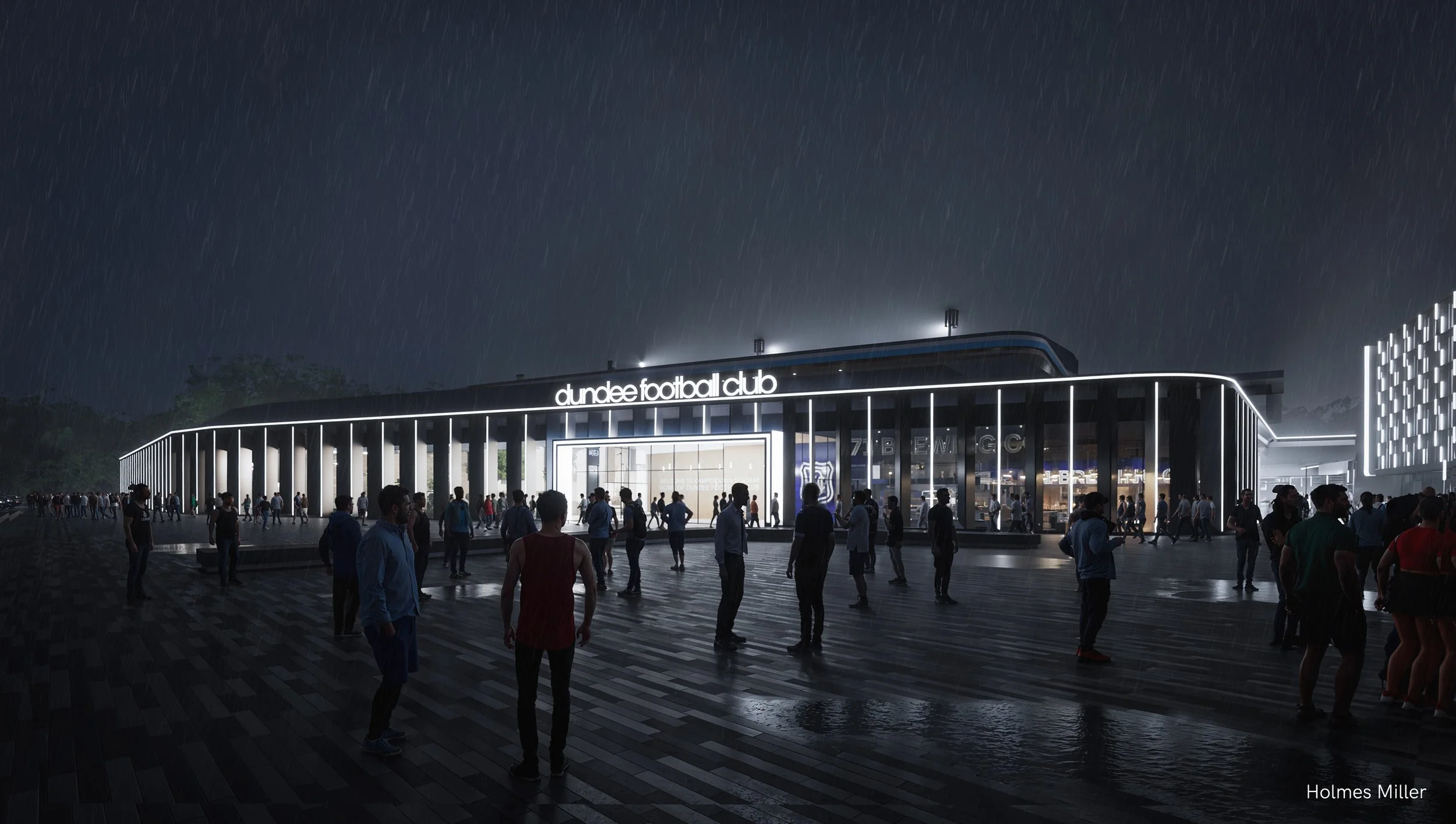 Holmes Miller reveal proposals for all-electric Stadium + Event Campus