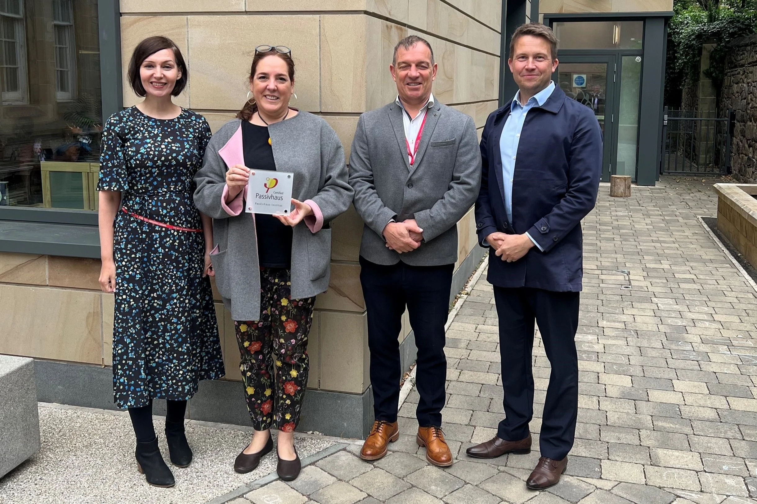 Passivhaus Plaque Handed Over at Sciennes Primary School