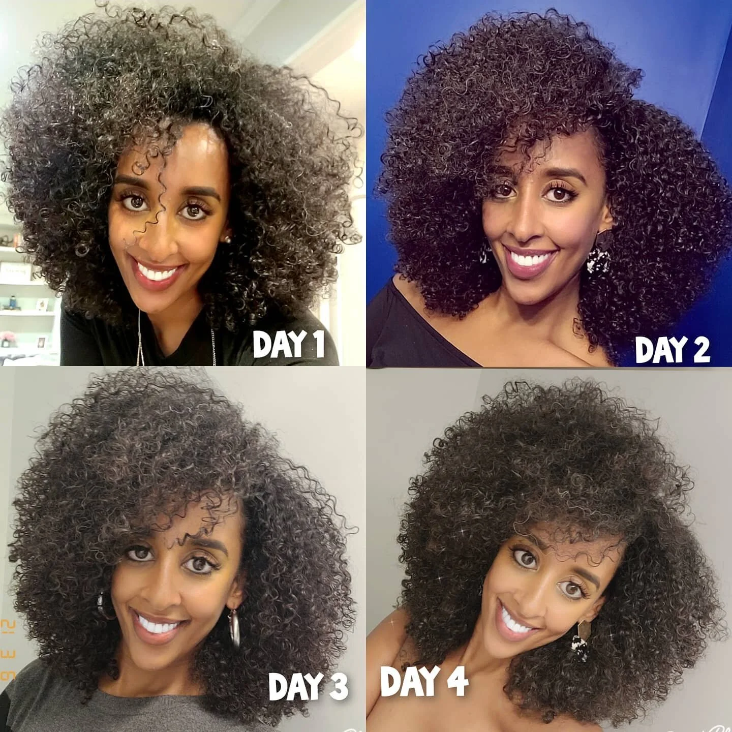 🌀Curls will make her dance! 🌀

The key to getting big results on the first day is defining after letting your hair air dry some. Volume starts from the roots so, if you allow that to expand without the weight of products, then go in and define from