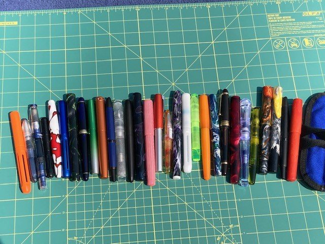 All pens, in order (L to R)