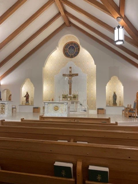 Sunday evening mass at a local church