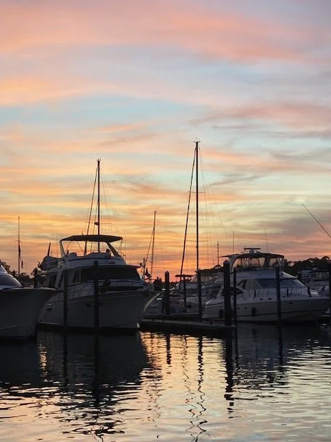 Sunset over the marina