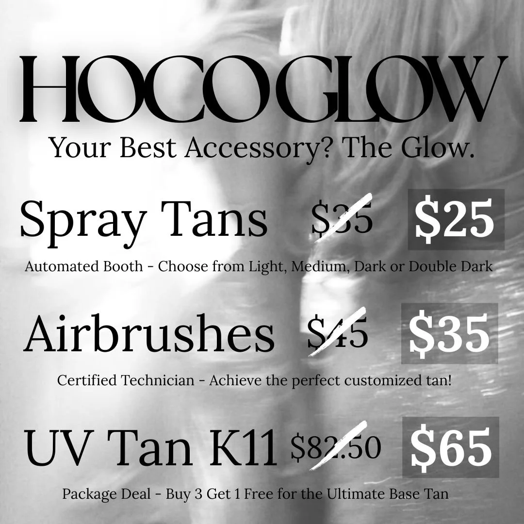 Nothing makes a dress pop like a golden glow 🌟 
Book your Homecoming spray tan today!
#EnergySpa #EnergyTanning #EnergySpaandTanning #SprayTan #Airbrush #UVTan #K11 #Homecoming