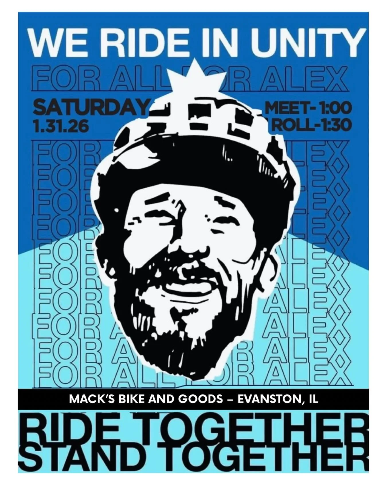 Taking the lead from @angrycatfish and joining to honor the life of Alex. We welcome all to come together for a bicycle ride honoring his life which was taken by ICE and the fascists. 

If you&rsquo;d like to join us this Saturday - please meet us at