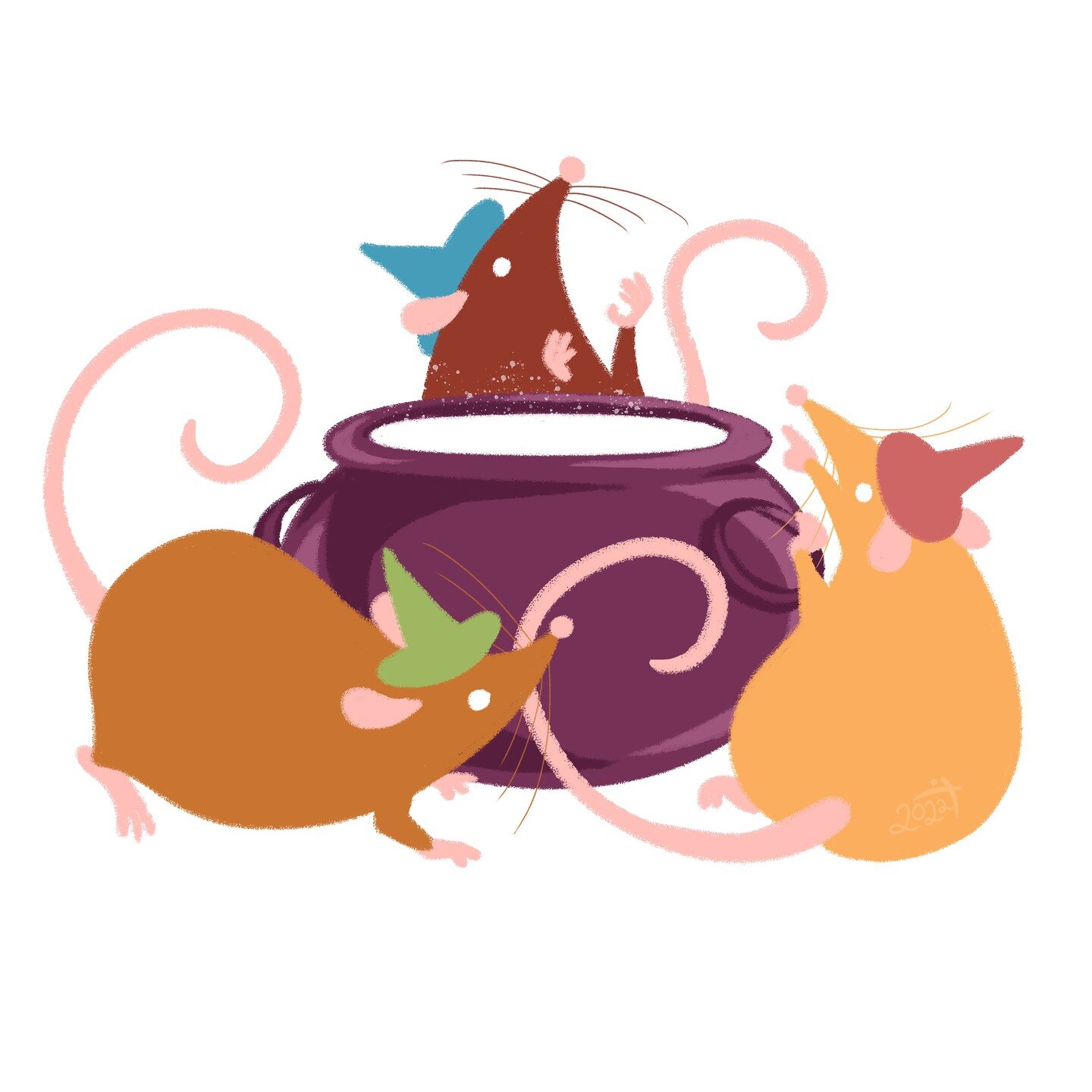 Squeak! Some witchy rats for belated Halloween revels. 

#illustration #digitalart #art #artistsoninstagram #rats #halloween