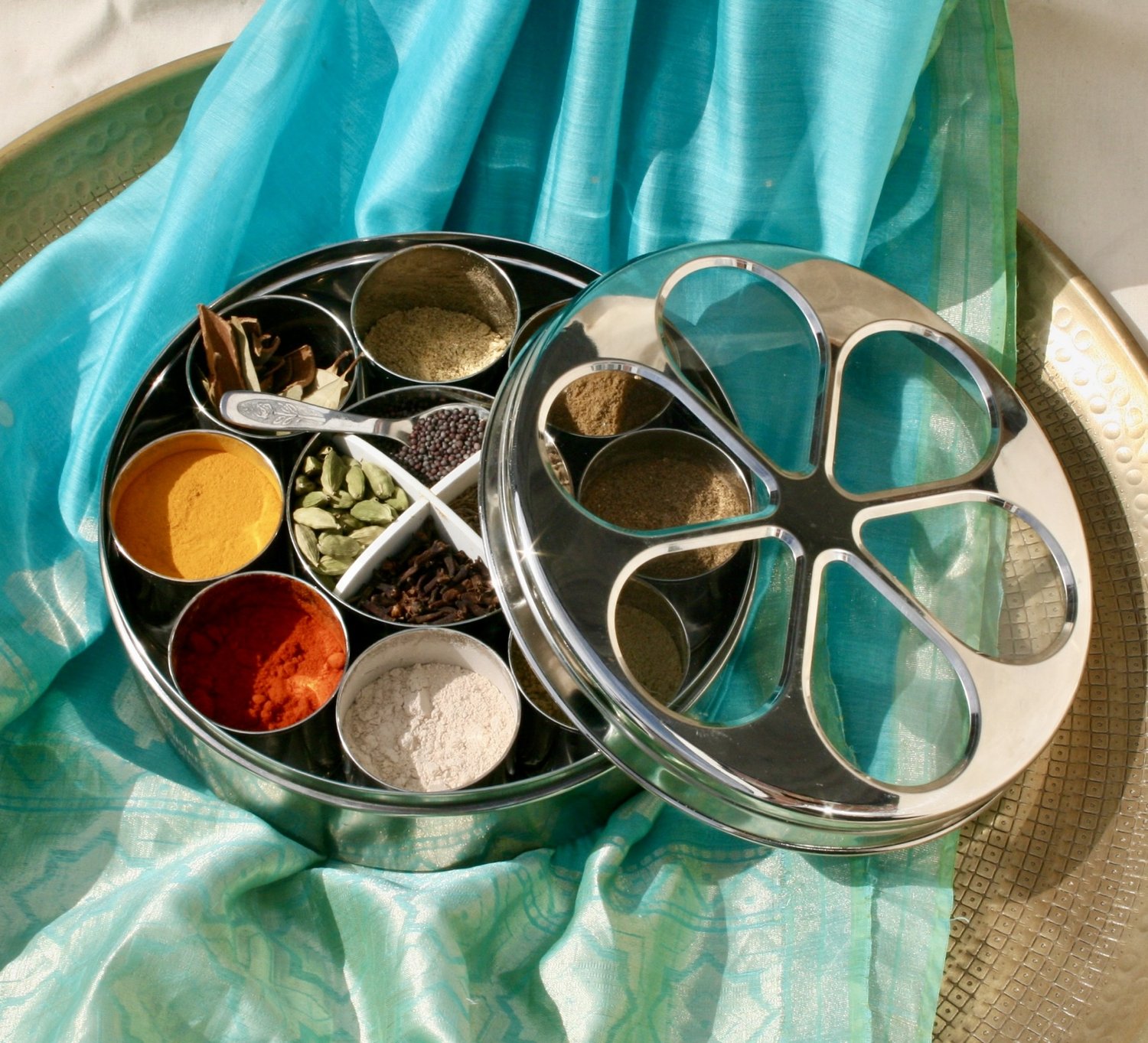 Stainless Steel Indian Spice Tin