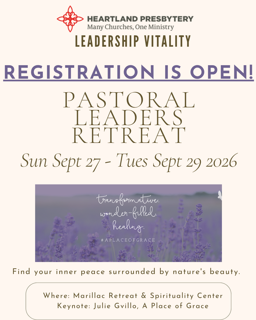 Rest &amp; Relaxation: Pastoral Leaders Retreat