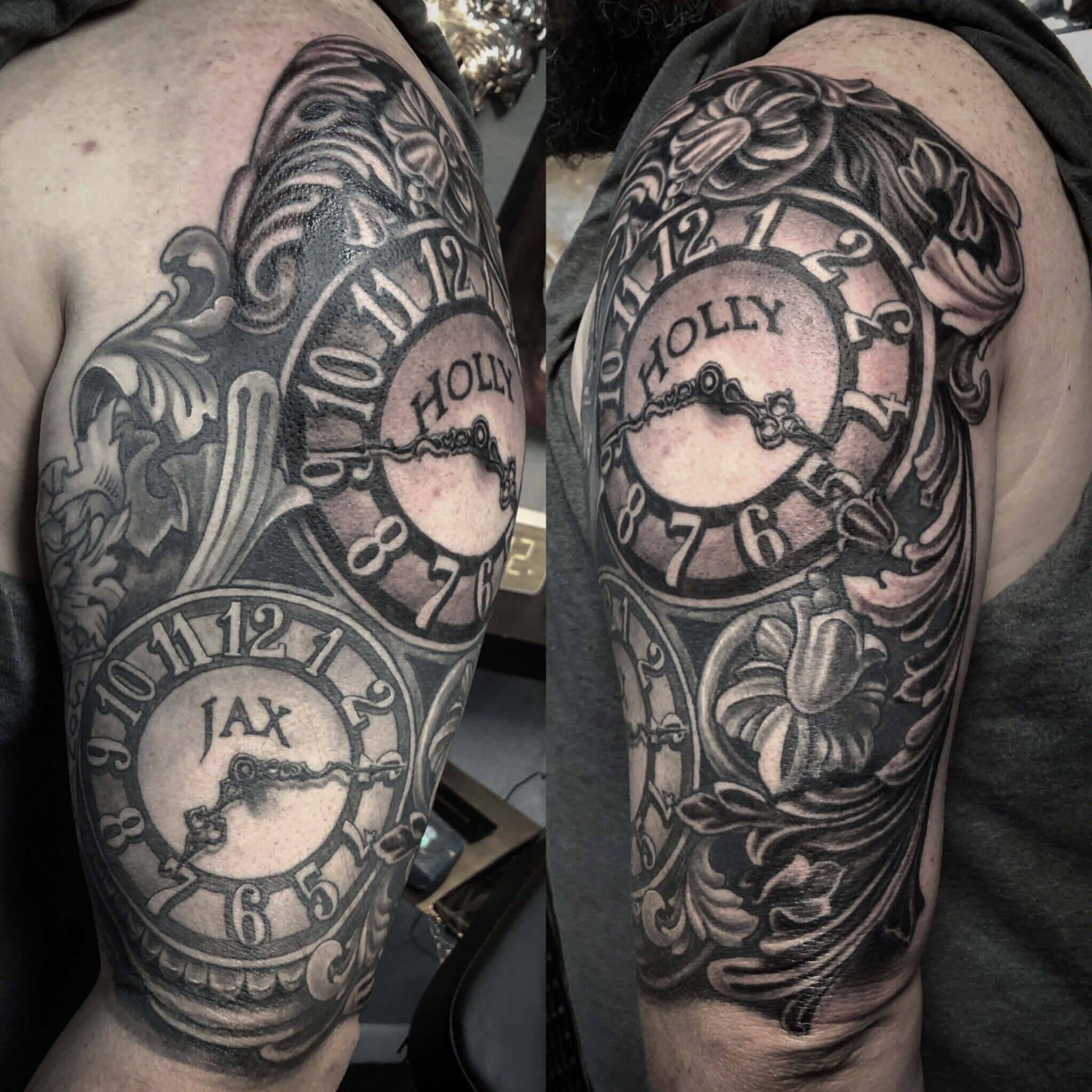 12 Amazing Clock Tattoos On Shoulder