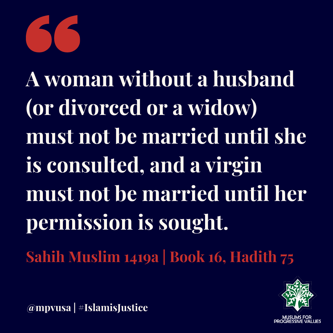 CHILD & FORCED MARRIAGES — Muslims for Progressive Values