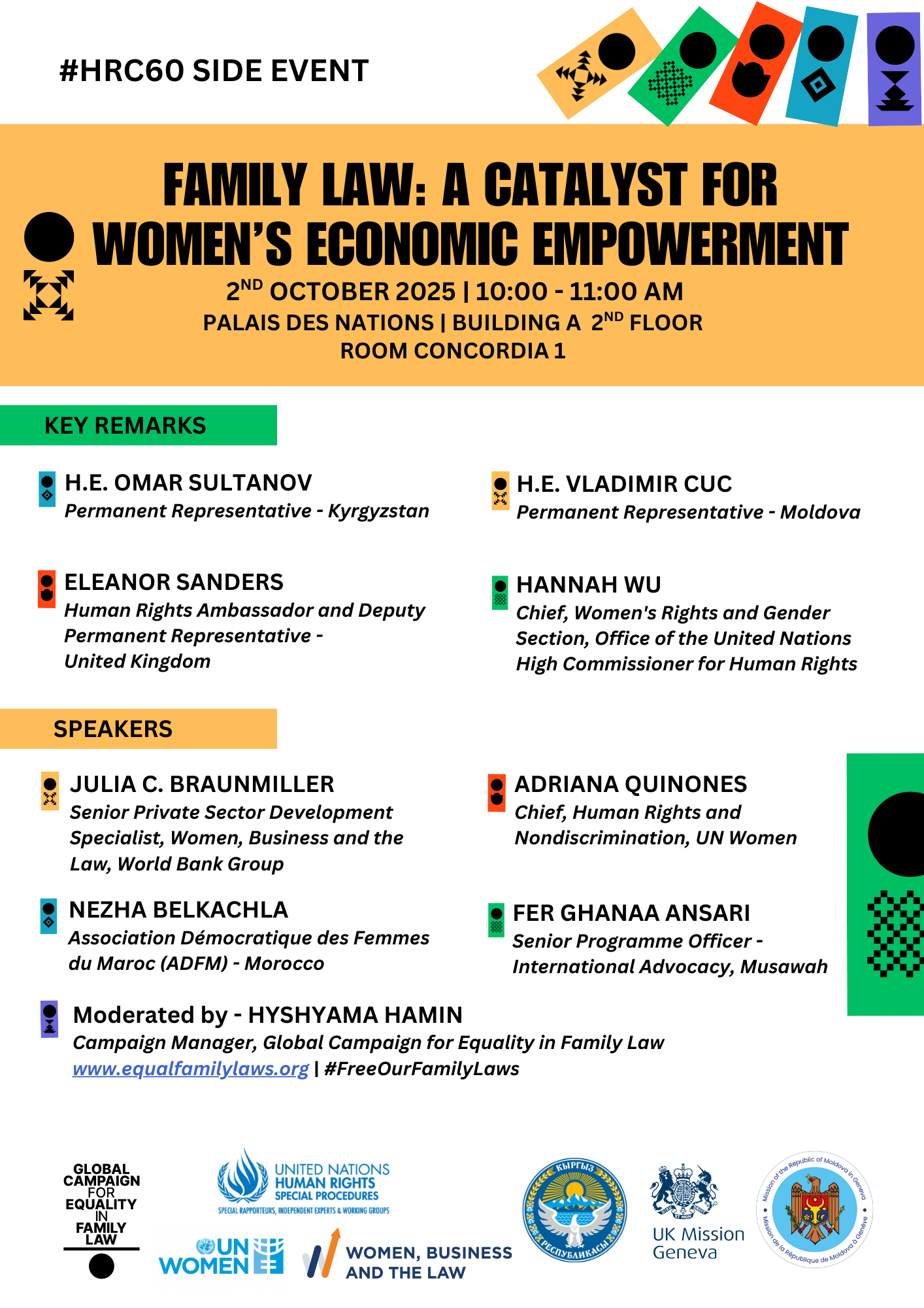 #HRC60 SideEvent: Family Law - A Catalyst for Women’s Economic Empowerment