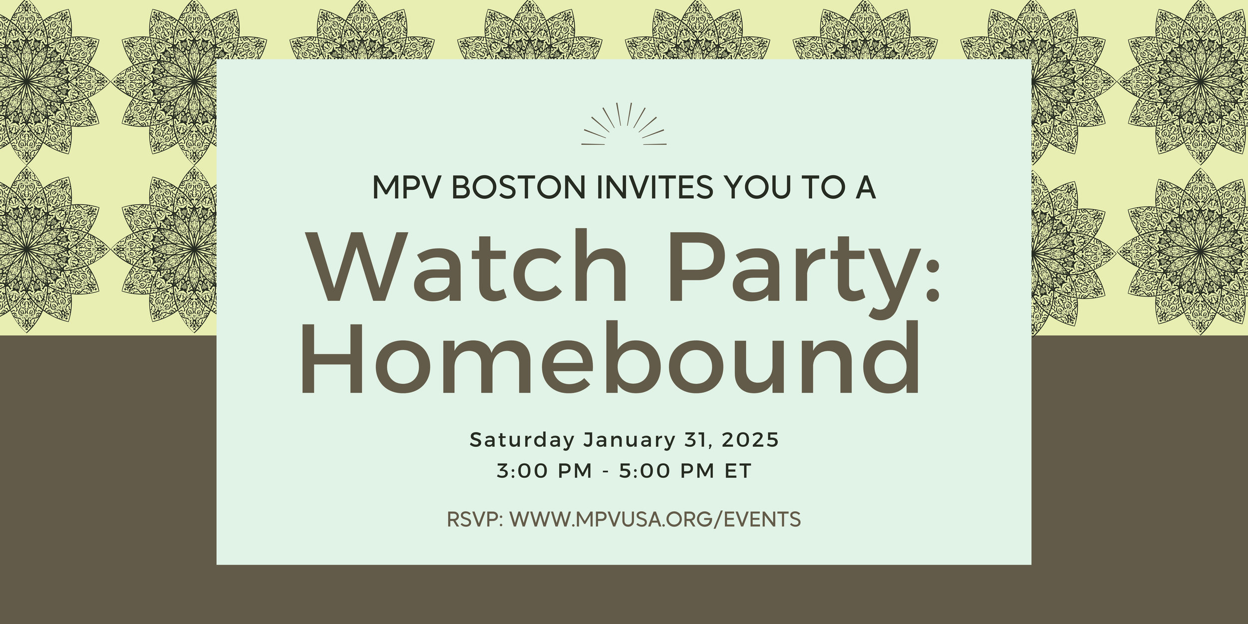 MPV Boston: "Homebound" Watch Party