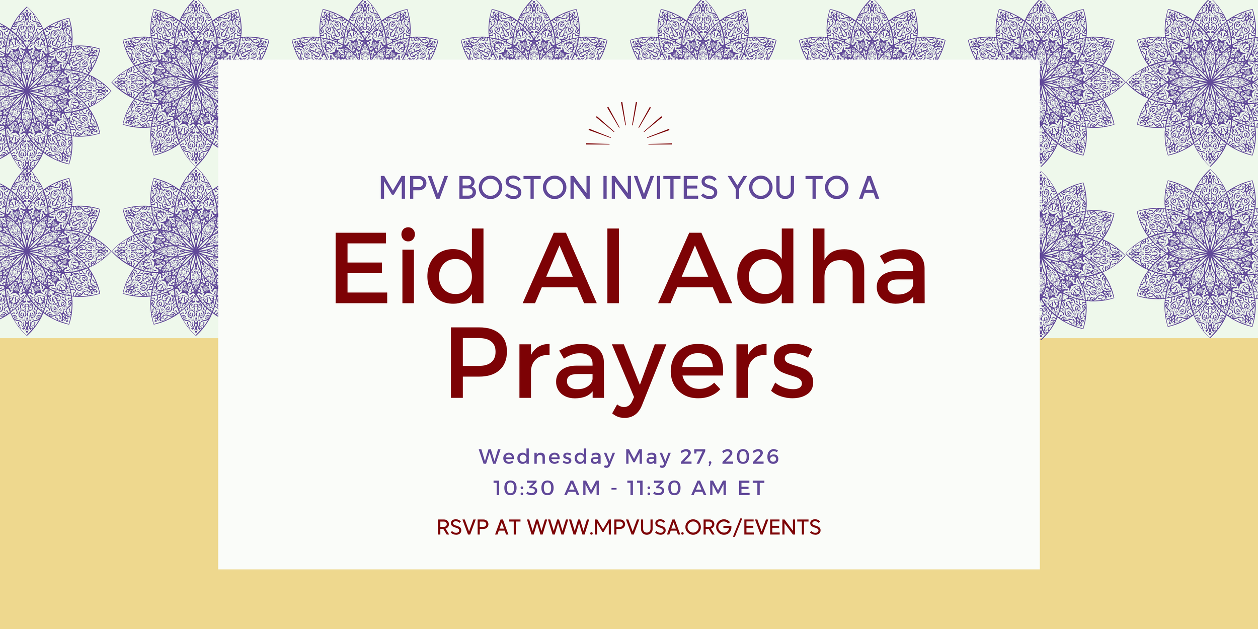 MPV Boston: Eid al Adha Prayers