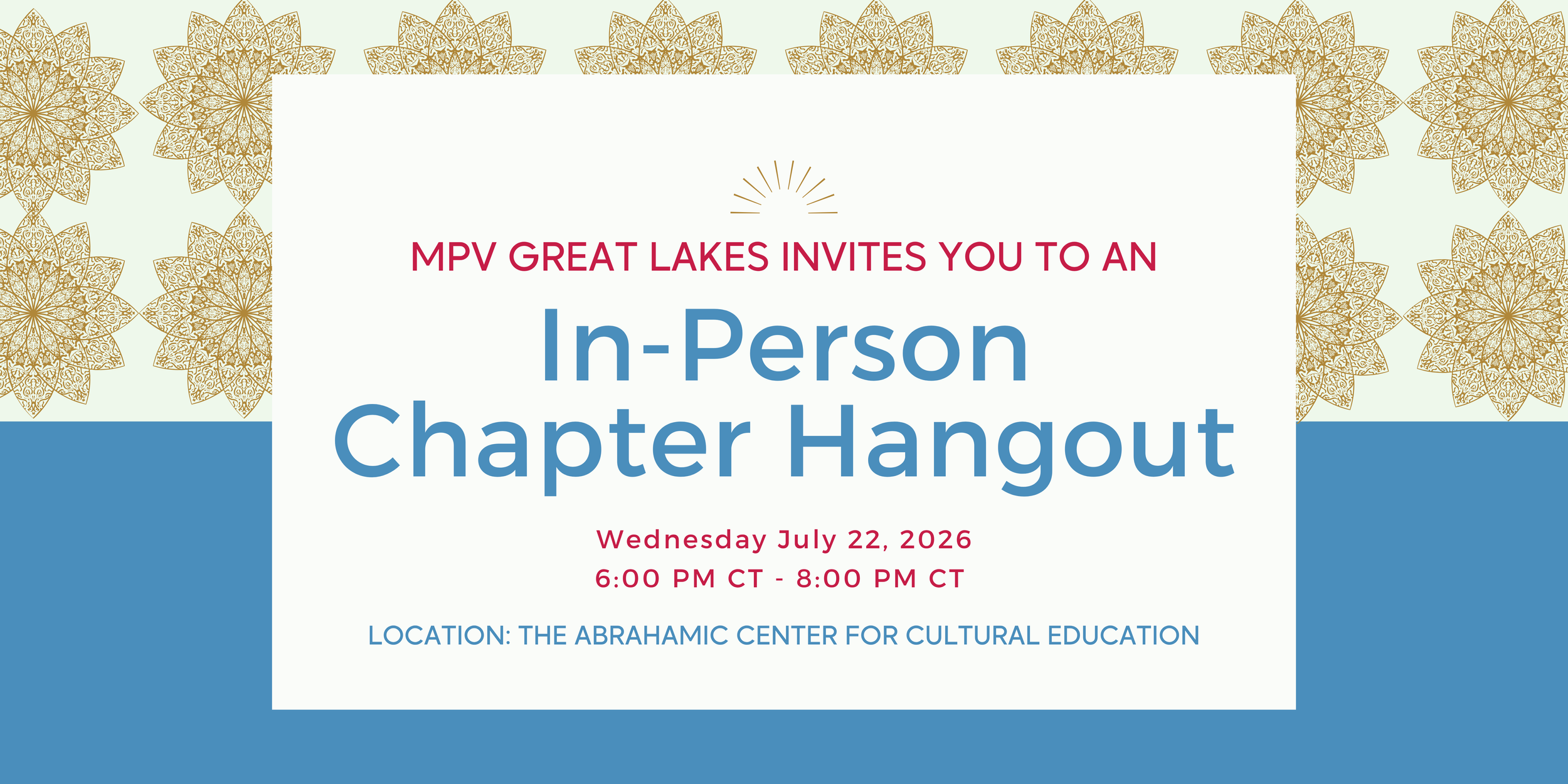 MPV Great Lakes: In-Person Chapter Hangout