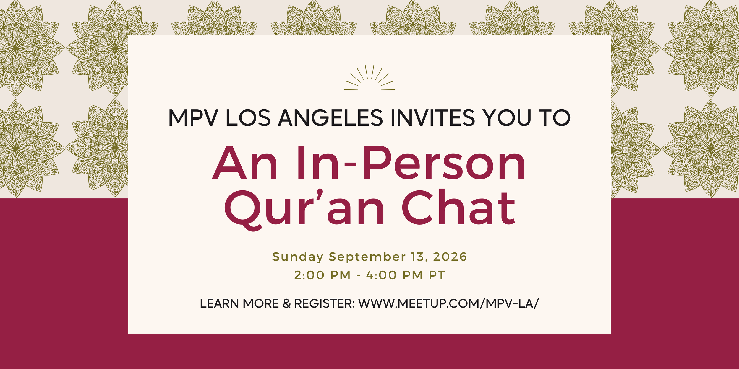 MPV Los Angeles - In Person Qur'an Chat