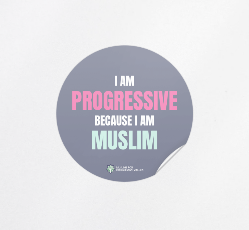I Am Progressive Sticker - Blue