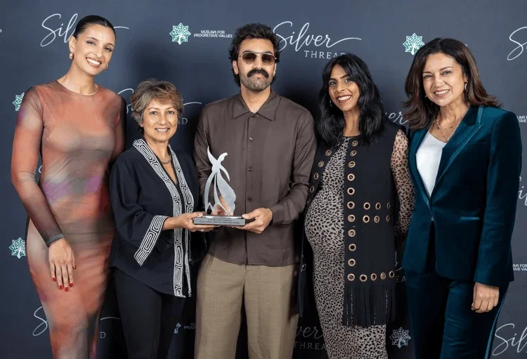 Silver Thread honors Hulu’s Deli Boys with the Achievement in the Arts Award, accepted by Saagar Shaikh.