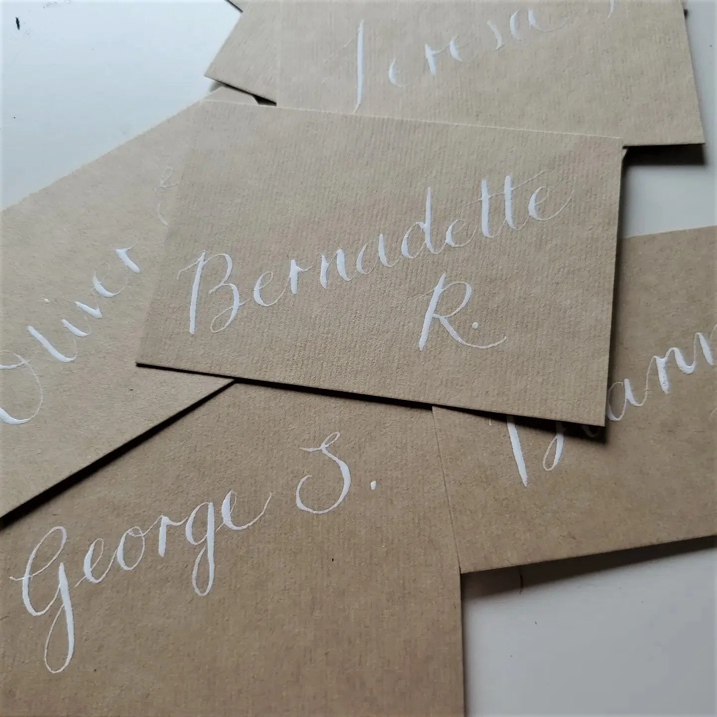 Flat Rectangle Kraft Place Card