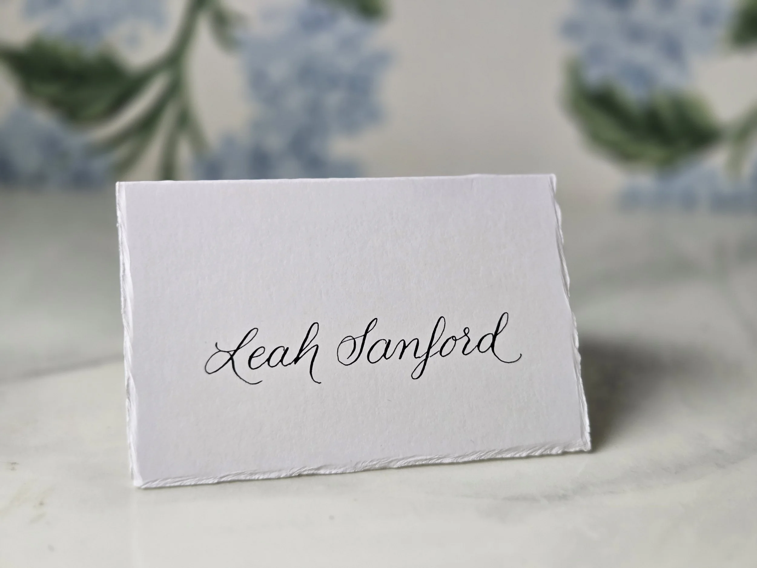 Deckle Edge Tented Reception Card