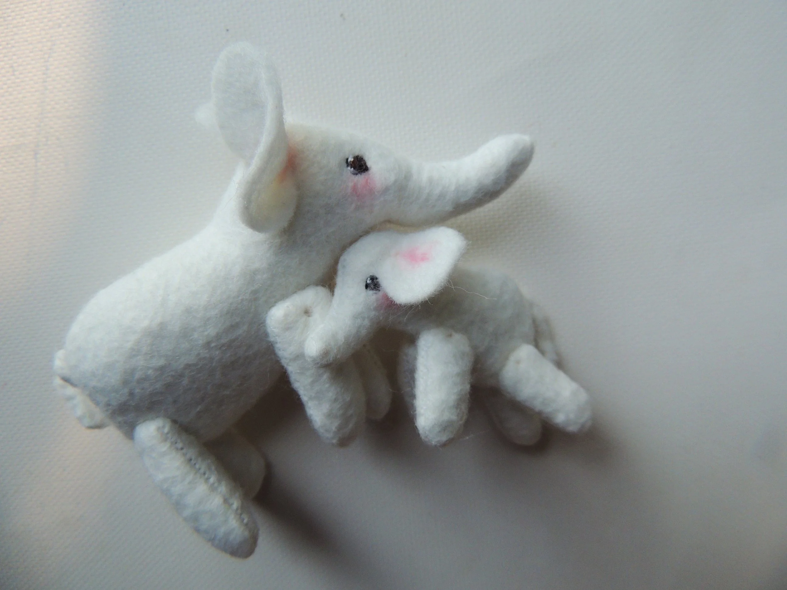 Mama and baby elephant