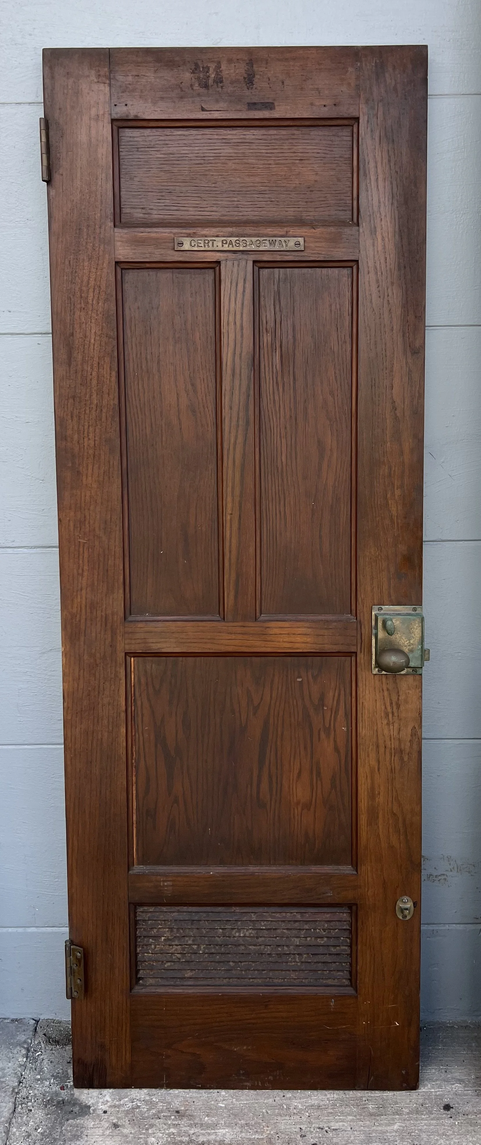 Crews Mess Oak Cabin Door w/brass hardware