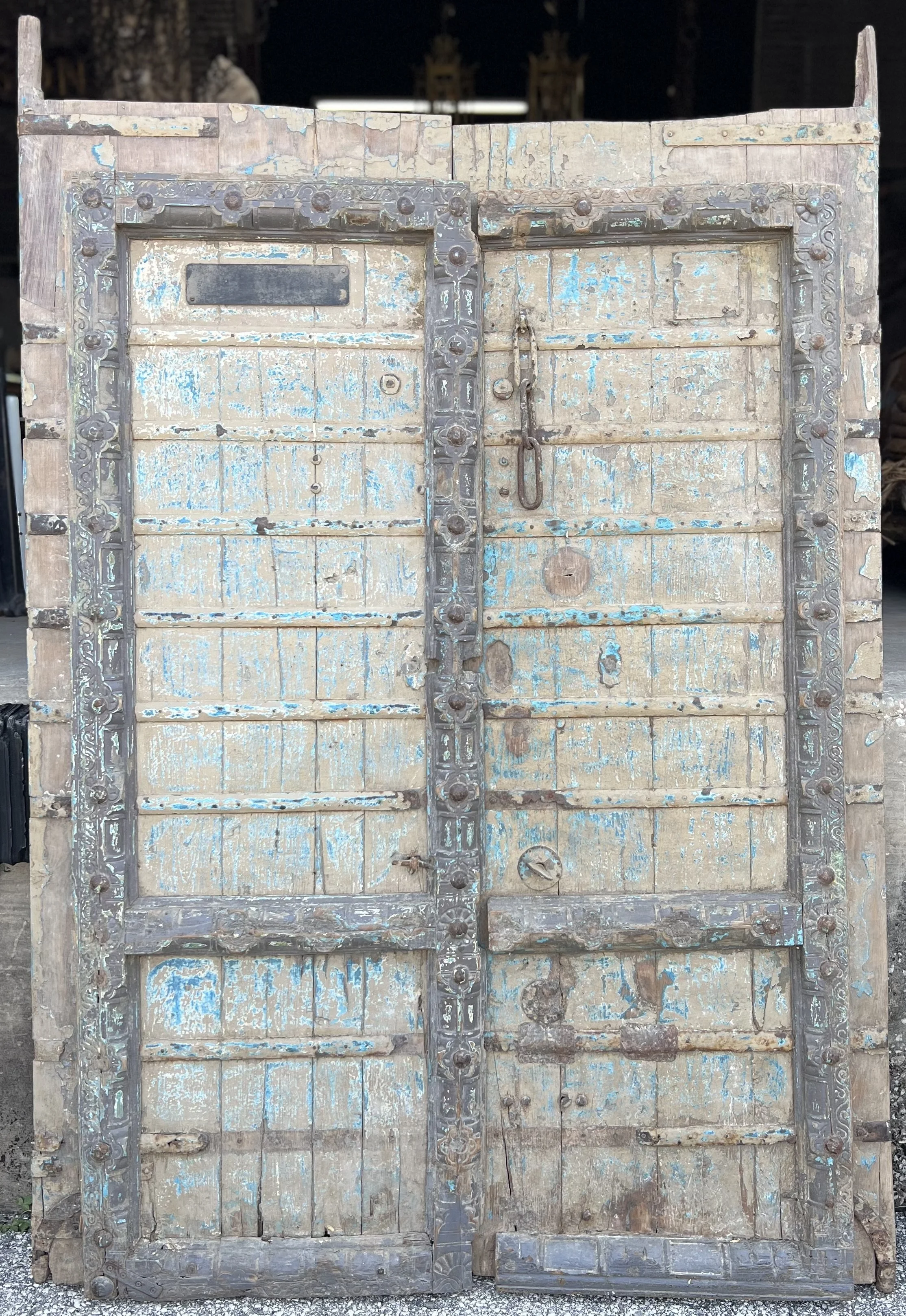 Heavy wood and iron doors/gates