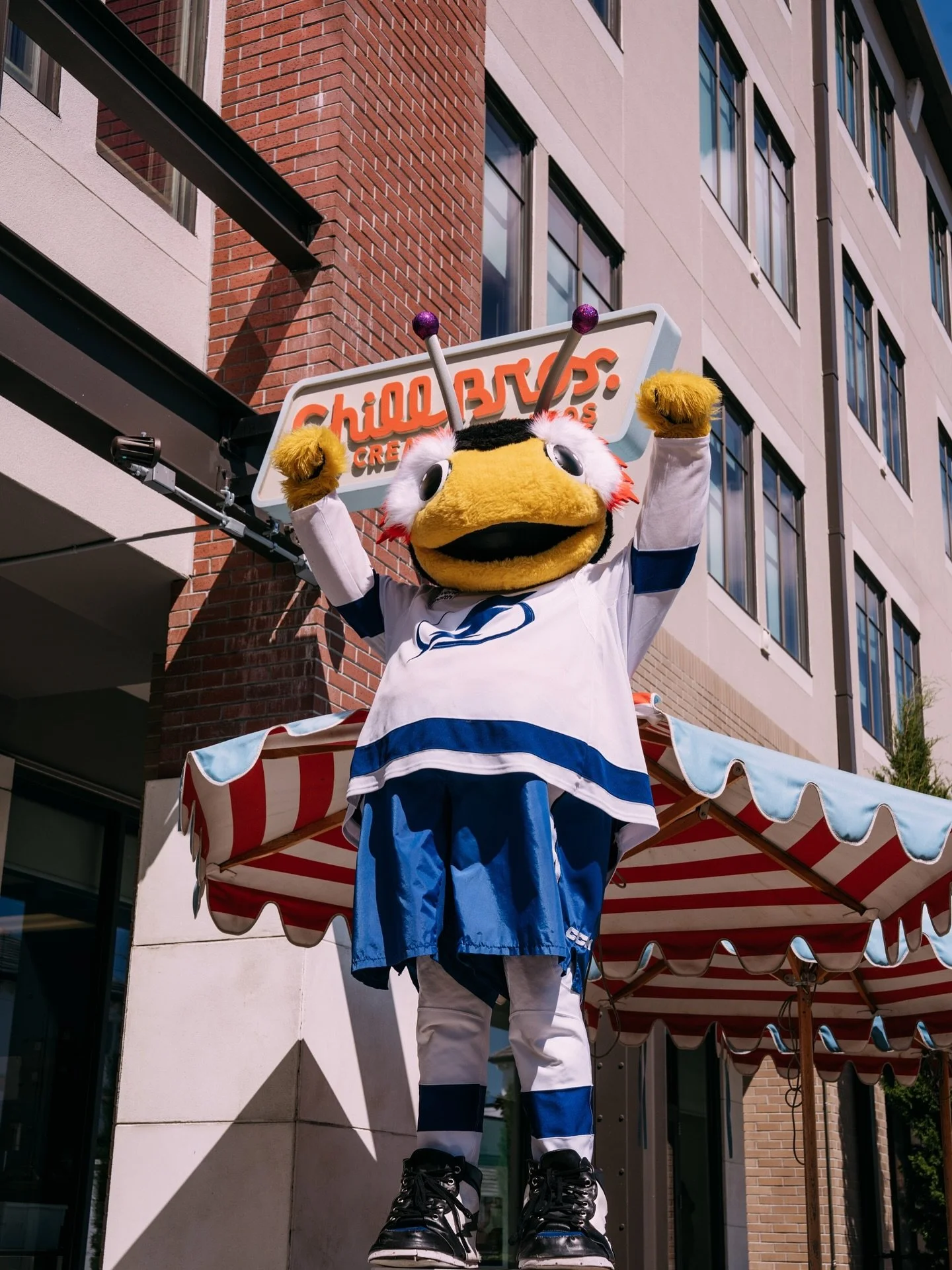 @thunderbugtbl our newest ice cream chef and scooper!🍨⚡🧊

Come try our most popular flavor inspired by the bolts! 
Thunder Crunch
Ice blue sweet cream ice cream with home made rice crispie treat squares and swirls of marshmallow fluff.
**naturally 
