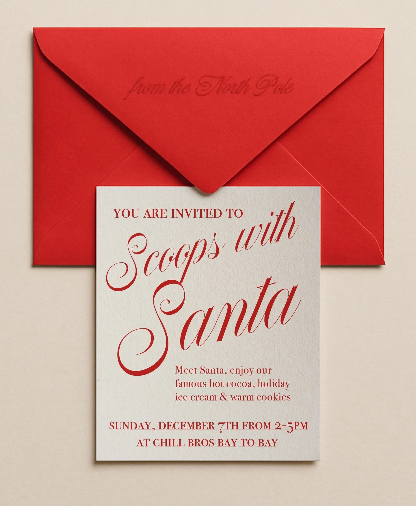 SANTA&rsquo;S COMING TO CHILL BROS!!🍨🎄🎅🏼

Join us this Sunday December 7th from 2-5pm at our Bay to Bay location! 

Meet Santa, enjoy hot cocoa, our new holiday ice cream flavors and cookies! 🍫🔔 you won&rsquo;t want to miss it!